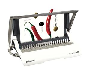 Fellowes Star+ 150 150 fogli Grigio, Bianco (Fellowes Star Plus 150 Manual Comb Binding Machine White/Grey 5627501 DD) NEW