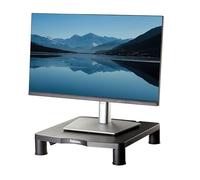 Fellowes Supporto Monitor Everyday - Nero - Regolabile in altezza (3 livelli), ergonomico con gestione cavi - Per PC, laptop, iMac, notebook - Portata max 27 kg