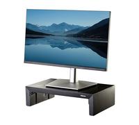 Fellowes Supporto Monitor Everyday Plus - Nero - Ergonomico, regolabile in altezza con vano portaoggetti - Per PC, laptop, iMac, notebook - Portata max 18 kg