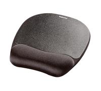 Fellowes Tappetino mouse Everyday con supporto per il polso - Tappetino ergonomico per mouse per computer portatile, poggiapolsi ergonomico - Nero