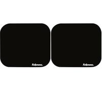 Fellowes tappetino mouse Soft in Blister, durevole e facile da pulire, superficie antiscivolo, mouse pad nero (Confezione da 2)