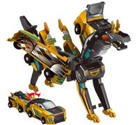 Felly Drago Transformers Macchina Giocattoli, 2 pezzi Auto Robot Giochi Bambini Bambino Bambina 2 3 4 5 6 anni, Giocattolo Regalo per Ragazzi Ragazze(dorato)