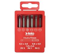 Felo Bit Box Pro E 6,3 x 70 SL/PZ/PH 6 pezzi set