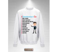 Felpa 10 COMANDAMENTI PER IL BOSS LISTA PERSONALIZZATA Regalo Datore Lavoro