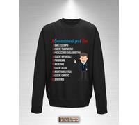 Felpa 10 COMANDAMENTI PER IL BOSS LISTA PERSONALIZZATA Regalo Datore Lavoro