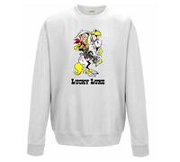 Felpa 100% cotone Lucky Luke con maglione jolly (bianco) - XL