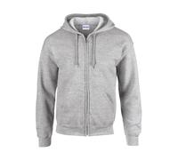 Felpa a girocollo con cappuccio e zip Gildan Heavy Blend ® Gris 2XL