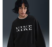Nike - Phoenix Fleece Gym Life Swoosh - Felpa nera in pile con logo-Nero L