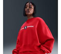 Felpa a girocollo oversize Nike Sportswear Phoenix Fleece Shox - Donna - Rosso S (IT 40-42)