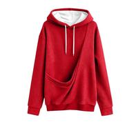 Felpa a maniche lunghe da donna con tasche con cappuccio tinta unita felpe oversize felpe larghe in cotone con cappuccio invernale casual pullover felpa con cappuccio per gatto cane animale domestico