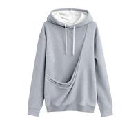 Felpa a maniche lunghe da donna con tasche con cappuccio tinta unita felpe oversize felpe larghe in cotone con cappuccio invernale casual pullover felpa con cappuccio per gatto cane animale domestico