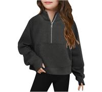 Felpa a Maniche Lunghe per Ragazza,Felpa Invernale Bambini Pullover Senza Cappuccio Cappotto Homewear Solid Color/Print Comfort E Stile Perfetta Bambine Ragazze 4-15 Anni