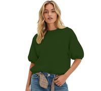 Felpa a maniche lunghe senza cappuccio per il massimo comfort in verde | Progettato con maniche lunghe. Adatto per giornate casual, viaggi e stratificazioni stagionali. Seleziona la variante