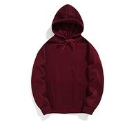 Felpa a maniche lunghe, Urban Classic, con cappuccio, tinta unita, per il tempo libero, da uomo, a maniche lunghe, slim fit, con cerniera, funzionale, casual, fitness, sport, Colore: rosso, XXXL