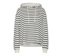 Felpa con cappuccio da donna Pieces Chilli Stripes Blanc L