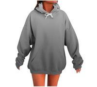 Felpa a Righe da Donna conCappuccio Collo Rotondo Maglia Manica Lunga Morbide Sweatshirt Felpata Leggero Invernale Maglione Girocollo Elegante Curvy Tempo Libero Sport Fitness Outdoor Moda Streetwear