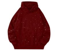 Felpa a tunica con cappuccio bavarese costume festival della birra con bretelle comode felpe con cappuccio da donna, Rosso, XXL