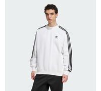 adidas Originals - Adicolor - Felpa girocollo oversize bianca/ nera-Bianco XS