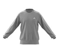 adidas Uomo Essentials French Terry 3-Stripes Sweatshirt, Medium Grey Heather, XS
