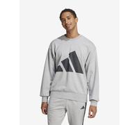 Felpa adidas Essentials Big Logo French Terry grigio nero - M