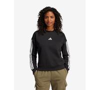 Felpa adidas Essentials Fleece 3S nero puro bianco donna - L