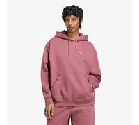 adidas Originals - Essentials - Felpa oversize in pile bordeaux con cappuccio-Rosso M