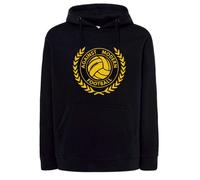 Felpa Against Modern Football nera con cappuccio old football ball ultras calcio