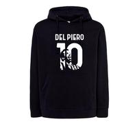 Felpa Alex Del Piero Nera numero 10 linguaccia capitano cappuccio o girocollo