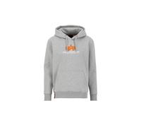 Felpa Alpha Industries con cappuccio Basic Rubber Gris 3XL