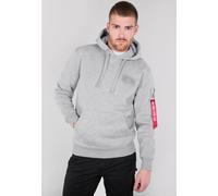 Felpa Alpha Industries con cappuccio Red Stripe Gris M
