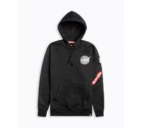Alpha Industries Space Shuttle Felpa con cappuccio, nero, taglia M per maschi
