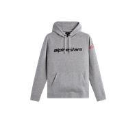 Alpinestars Linear Wordmark V3, felpa con cappuccio L male Grigio/Nero/Rosso