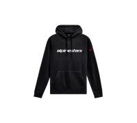 Alpinestars Linear Wordmark V3, felpa con cappuccio M male Nero/Bianco/Rosso