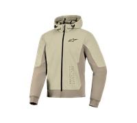 Alpinestars Radium Tech Cappuccio con zip da motocicletta, grigio/beige, Taglia M