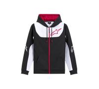 Alpinestars Sessions V3 Hoodie Felpa con Cappuccio, Nero/Bianco/Rosso, M Uomo
