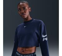 Felpa ampia a girocollo in French Terry Dri-FIT Nike Pro - Donna - Blu XXL (IT 56-58)