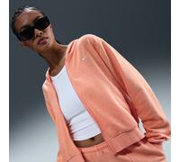 Felpa ampia in French Terry con cappuccio e zip a tutta lunghezza Nike Chill Terry - Donna - Arancione L (IT 48-50)