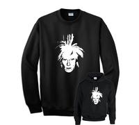 Felpa Andy Warhol volto pop art cotone nera uomo donna grafica arte regista