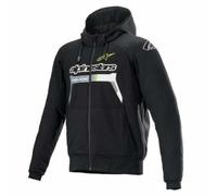 Felpa Armata Alpinestars Chrome Ignition Tech Air Compatibile (Nero/GIALLO)