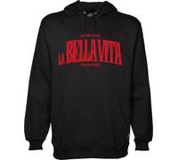 Felpa Artie Rapper Tour 2025 La Bella Vita Unisex con Cappuccio Taglie Uomo Donna Unisex (IT, Testo, M, Regular, Regular, Nero)