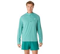 Felpa Asics Road Lite-Show 1/2 Zip Azzurro Chiaro, Taglia M