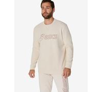 Felpa ASICS Sweat Full bianco crema - S