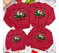 Felpa Avventura Lapponia Personalizzata Natale Papà Mamma Bambini Regalo...