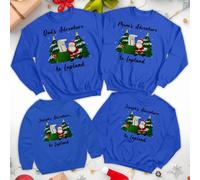 Felpa Avventura Lapponia Personalizzata Natale Papà Mamma Bambini Regalo...