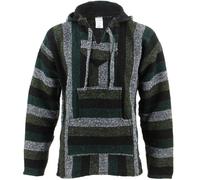 Felpa Baja Messicana Hoody Jerga Drug Rug Jumper Siesta Surf Hippy Baha Verde