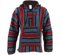 Felpa Baja Messicana Hoody Jerga Rug Jumper Siesta Surf Hippy Baha Pullover