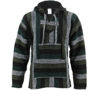 Felpa Baja Messicana Hoody Jerga Rug Jumper Siesta Surf Hippy Baha Pullover