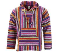 Felpa Baja Messicana Hoody Jerga Rug Jumper Siesta Surf Hippy Baha Pullover