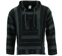 Felpa Baja Messicana Hoody Jerga Rug Jumper Siesta Surf Hippy Baha Pullover