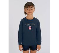 Felpa Bambina - IO NON SONO PICCOLA VOI SIETE. Colore Blu Marino.